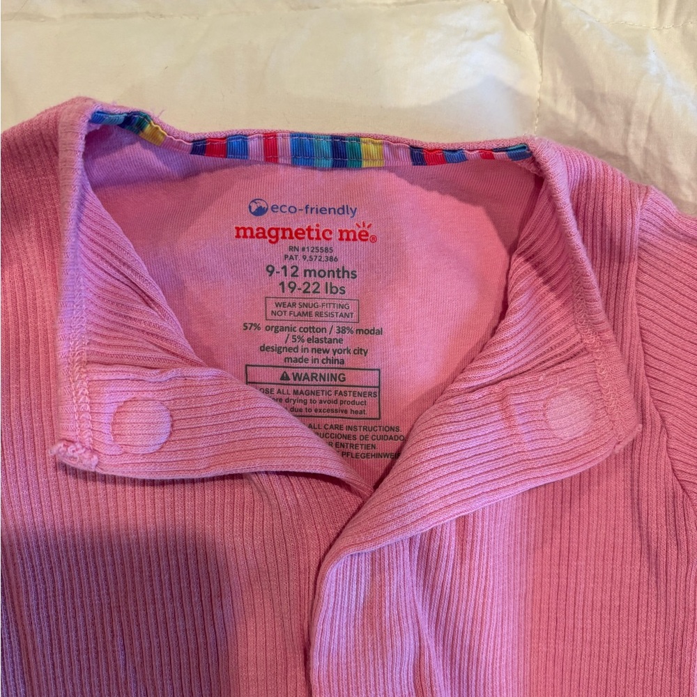 Bundle Magnetic Me Pink Ribbed Baby Outfit